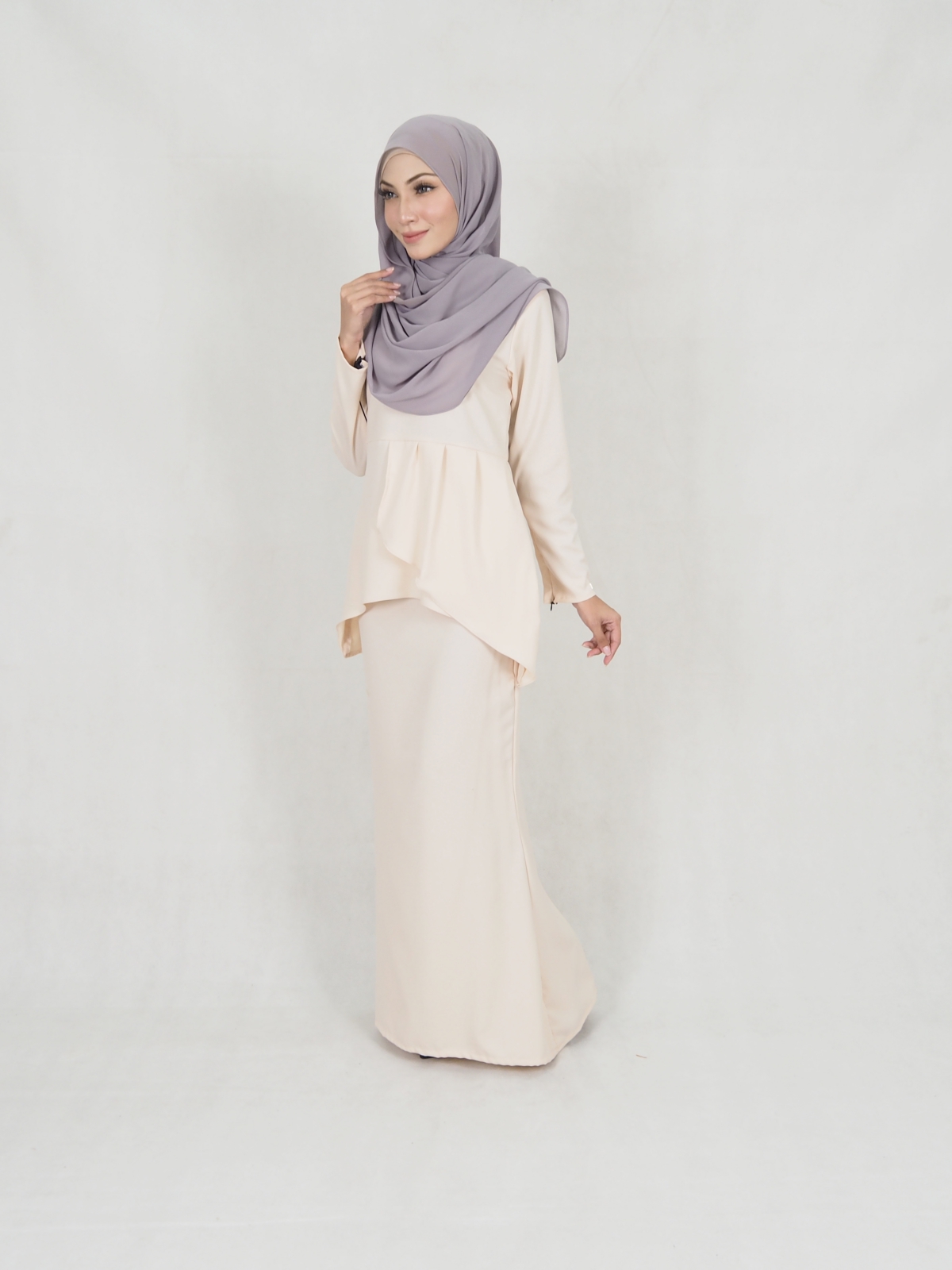 SW5239 BASIC MODERN KURUNG CREAM